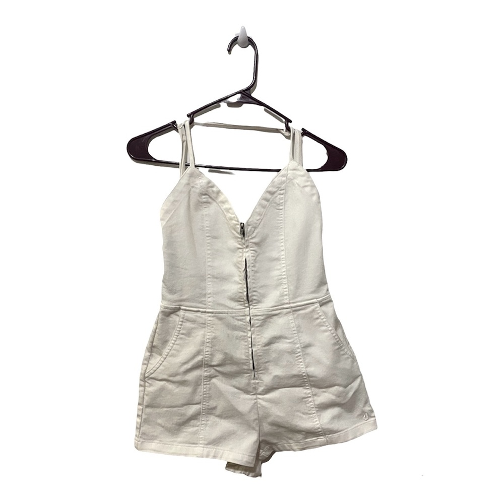 Volcom white overalls